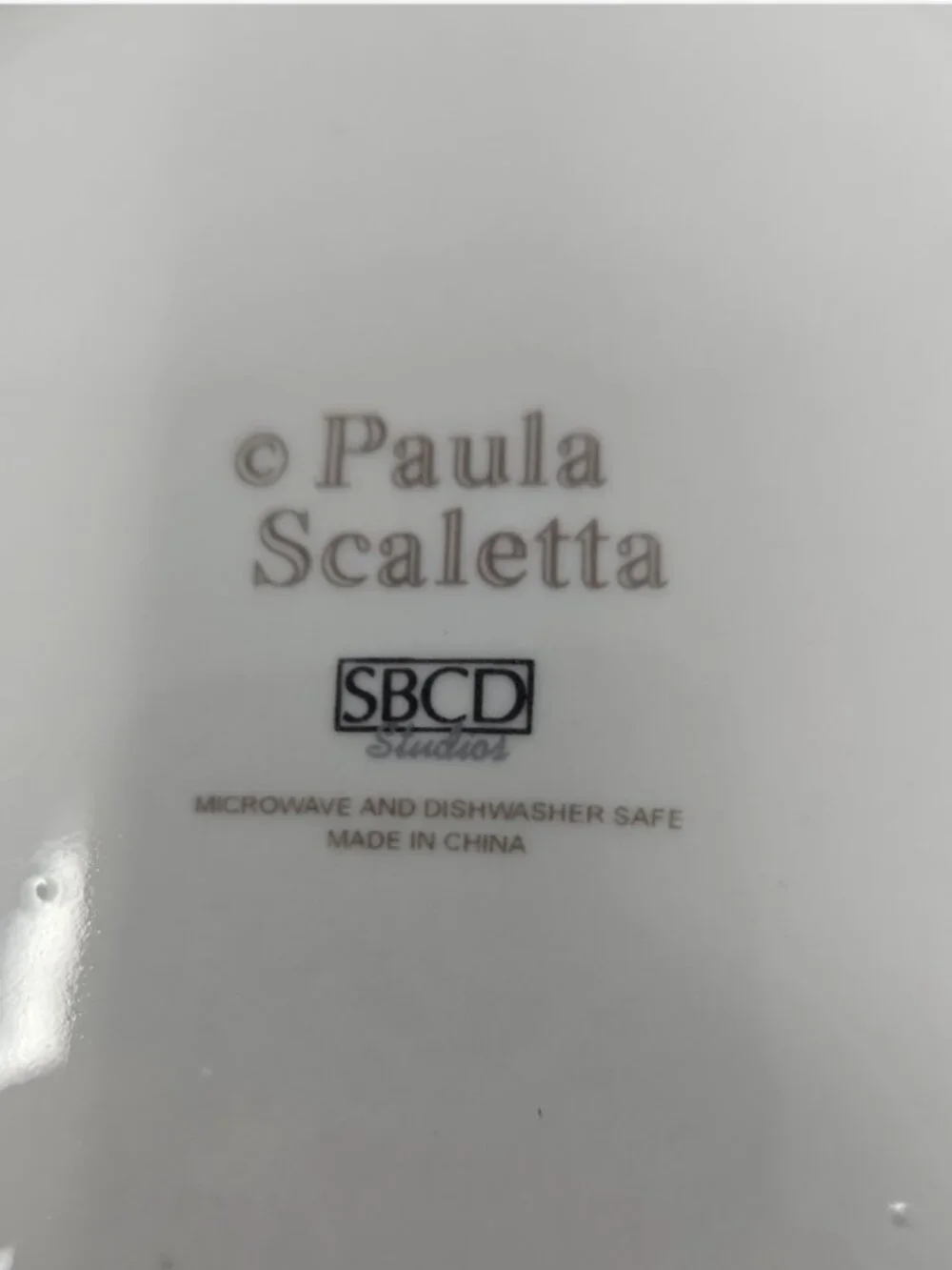 Vintage Paula Scaletta Black Chicken French Hen Rooster Plate SBCD Studios Plate